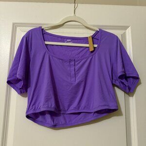NWT SKIMS Fits Everybody Henley Crop Top